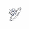 925 Sterling Silver Moissanite Ring